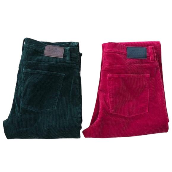 LRL Lauren Ralph Lauren jeans in red & green corduroy bundle size 12 - Picture 2 of 12